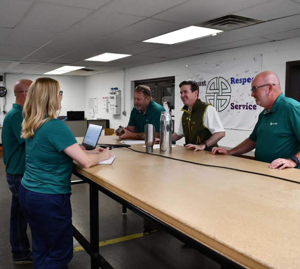 AMG Industries team meeting