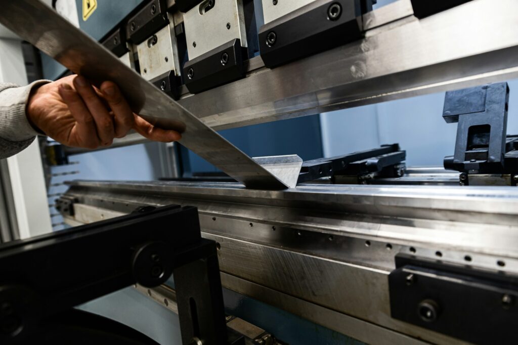 Sheet metal bending in factory